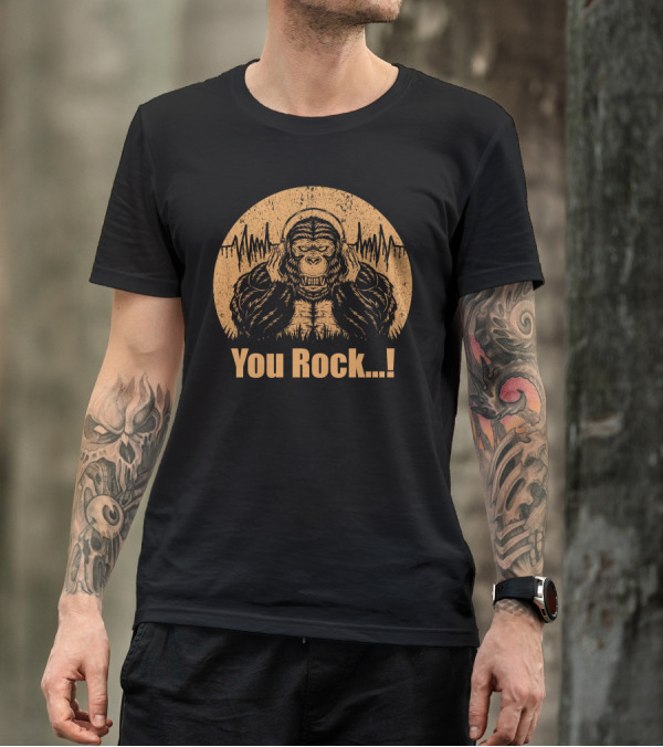You Rock Gorilla Headphones Soundwave T-Shirt