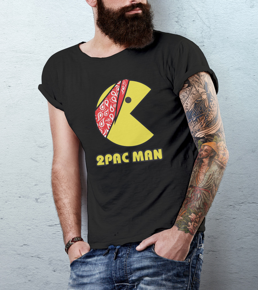 2Pac Man Bandana Gaming Mashup T-Shirt