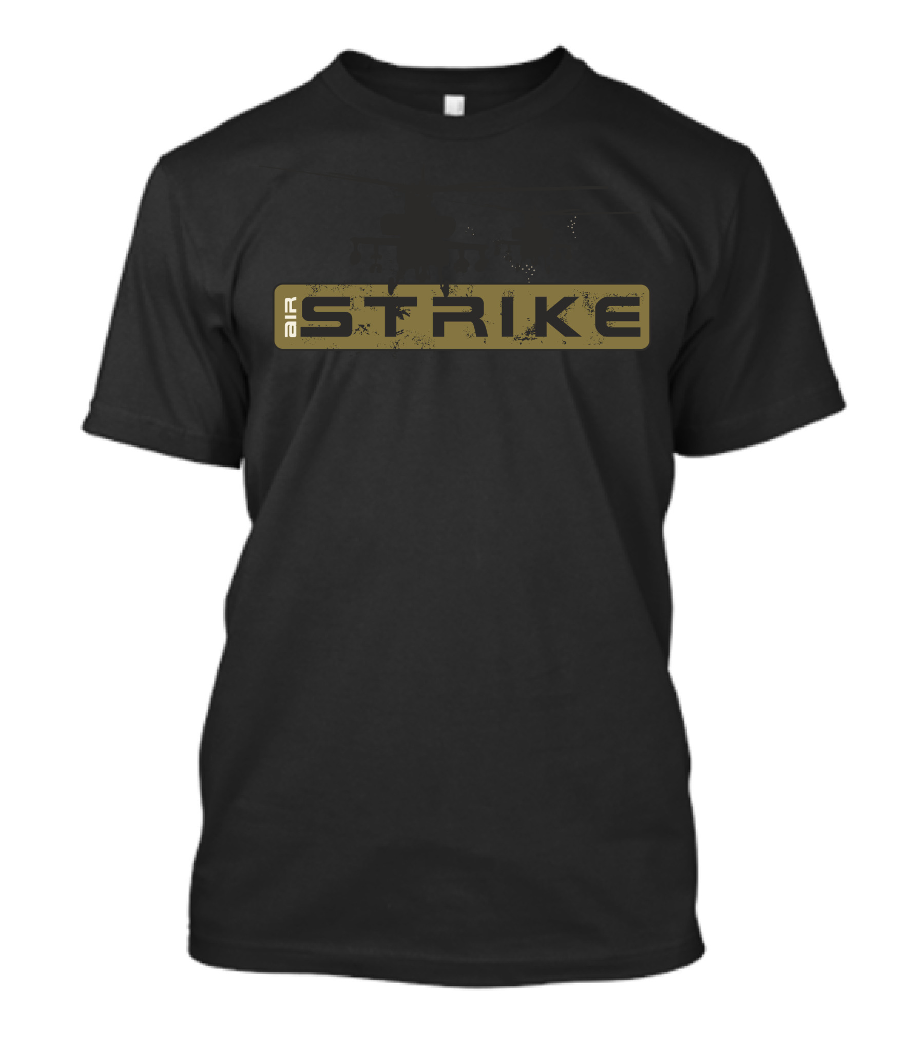 Air Strike Helicopter Silhouette Military T-Shirt