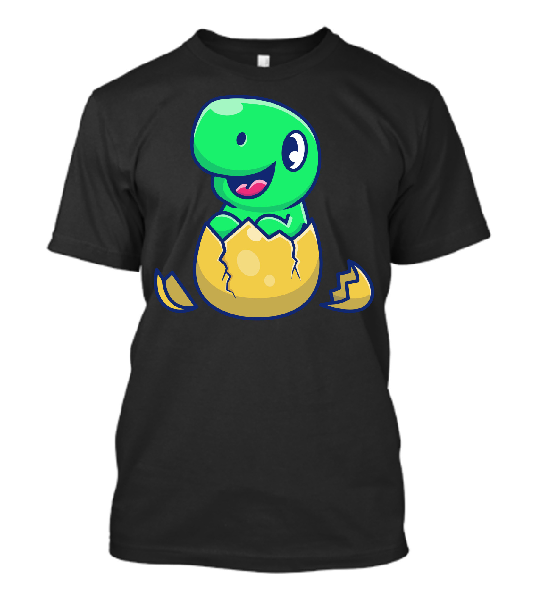 Cute Dinosaur Hatching From Cracked Egg T-Shirt