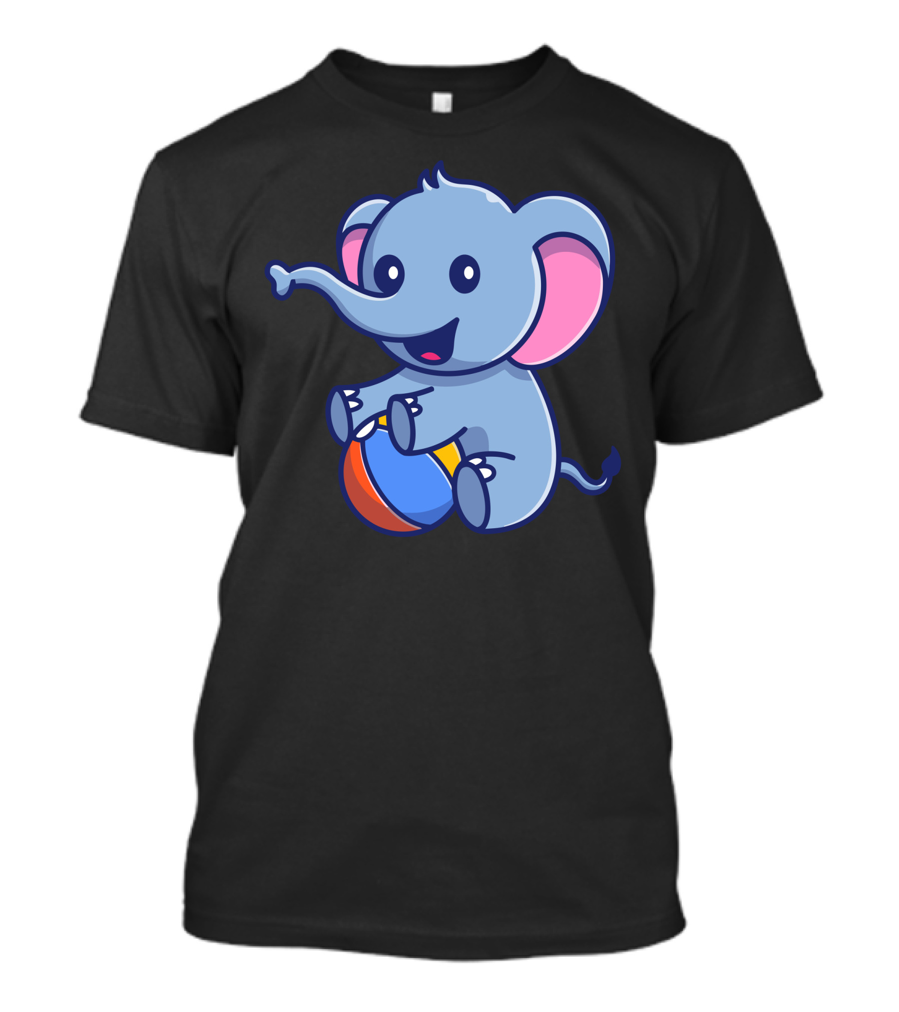 Cute Elephant Play Ball Joyful Fun T-Shirt