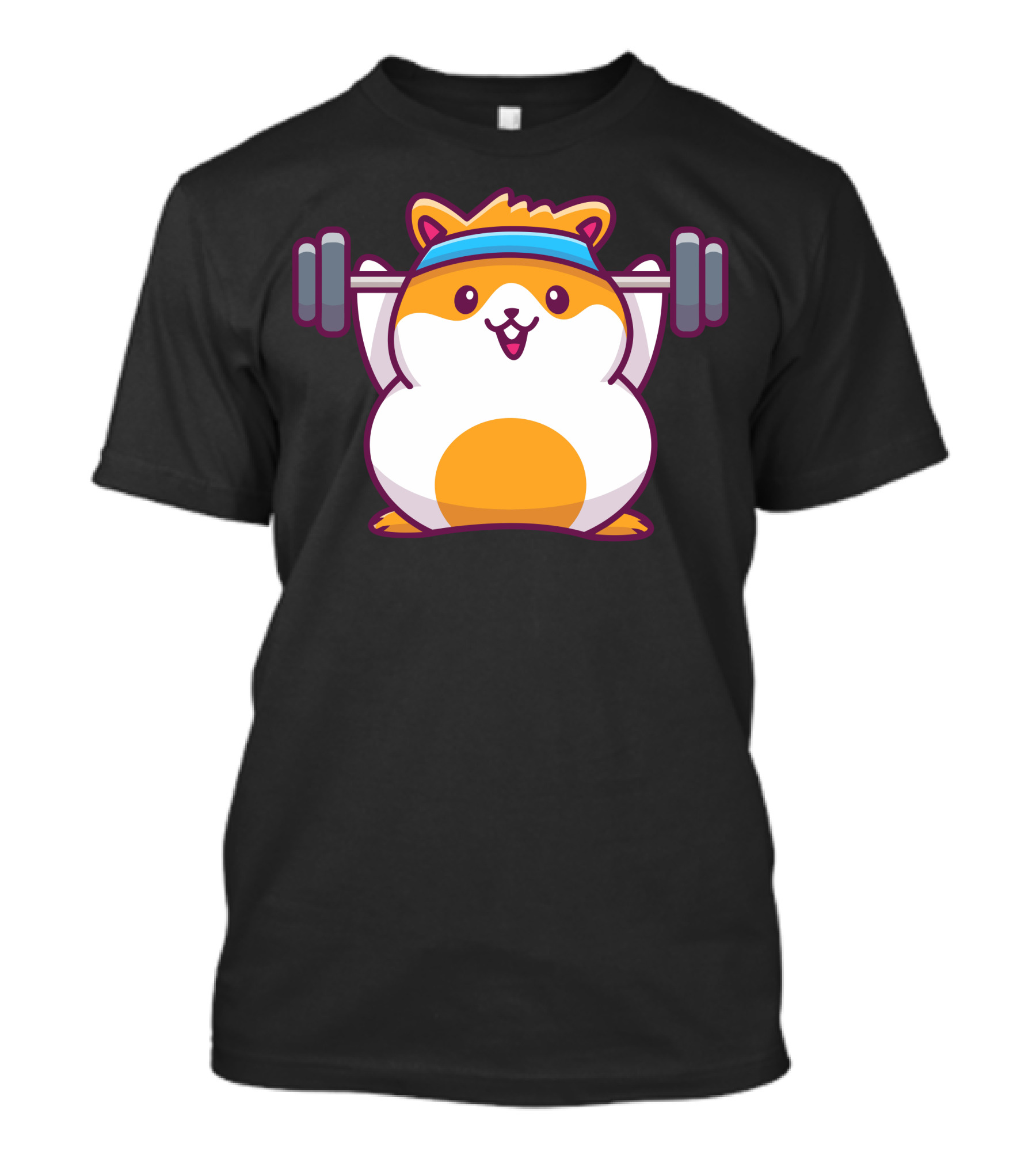 Cute Hamster Fitness With Dumbbells T-Shirt