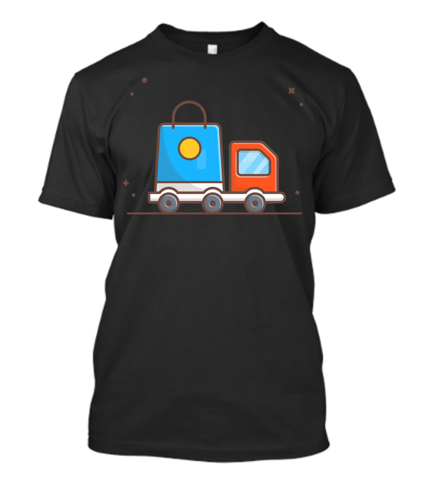 Delivery Package Truck With Shopping Bag T-Shirt