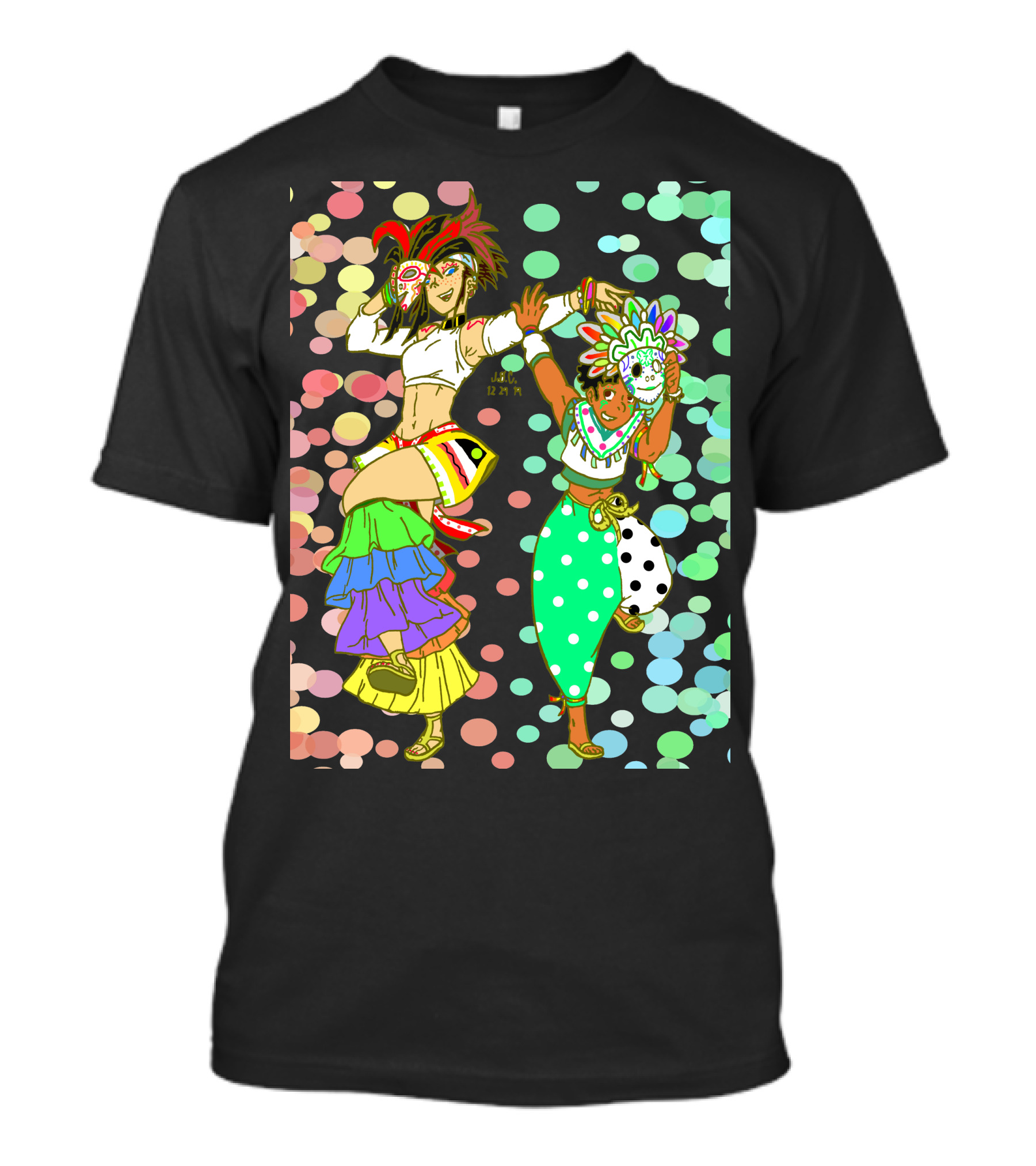 Happy Faces Vibrant Dance Festivities T-Shirt