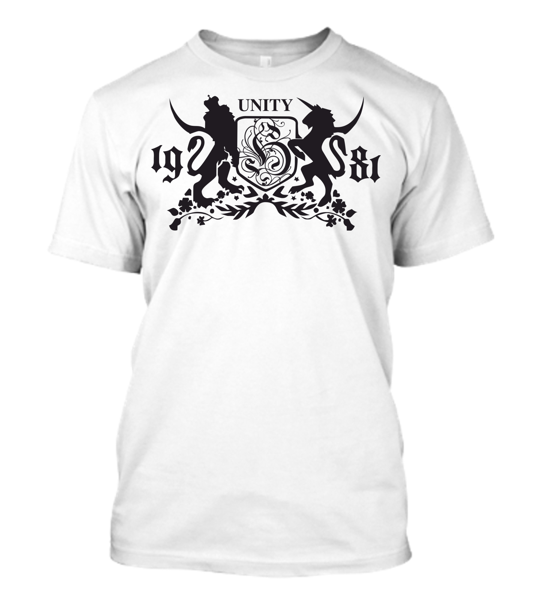 UNITY 1981 Crest With Horse And Unicorn T-Shirt