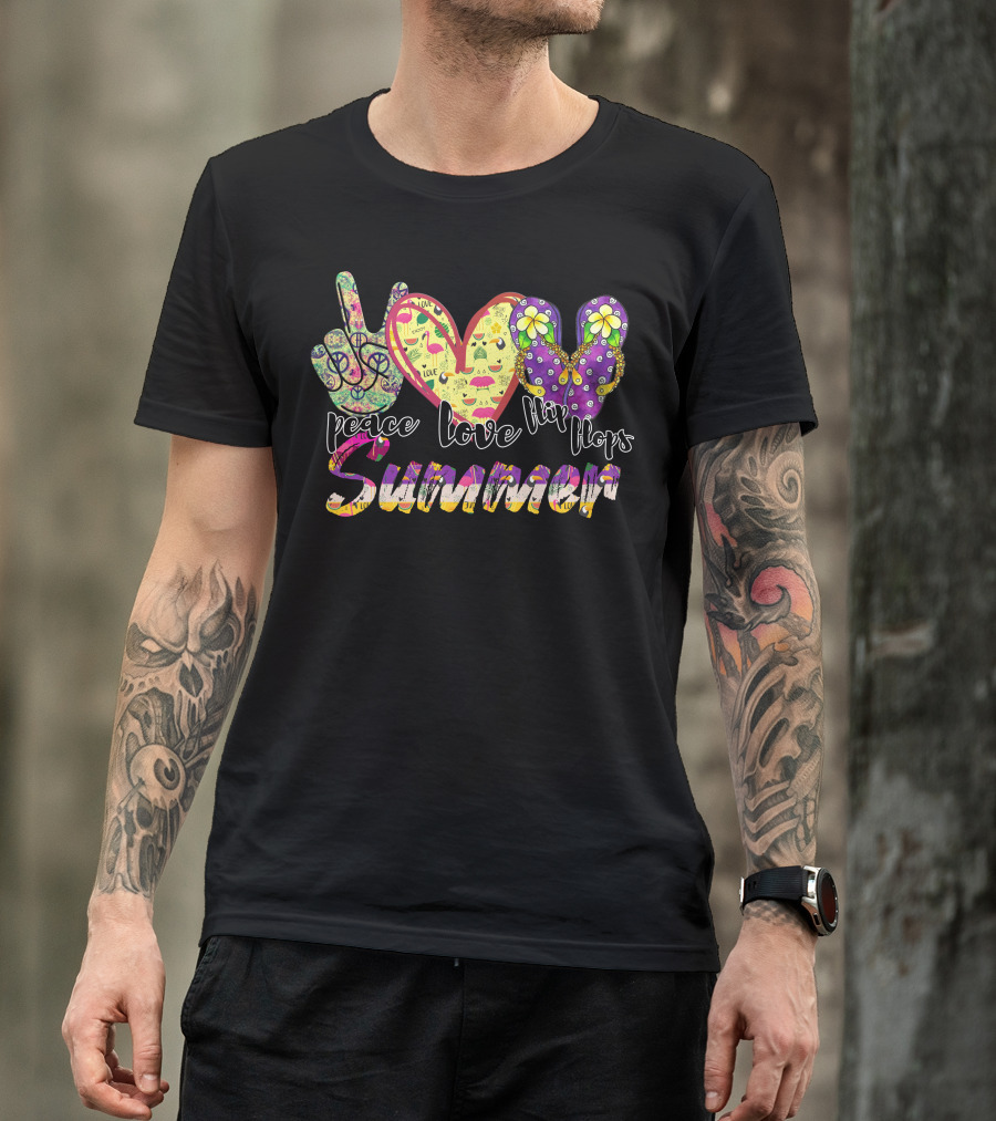 Peace Love Flip Flops Summer T-Shirt