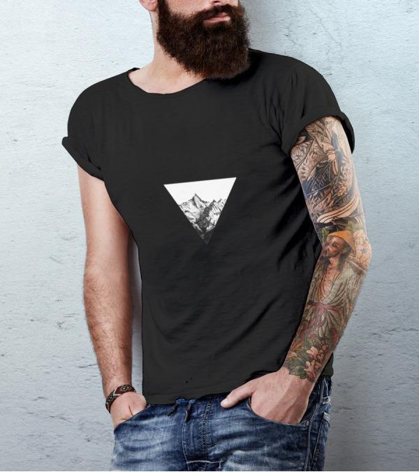 The Tree And The Mountain Inside Inverted Triangle T-Shirt