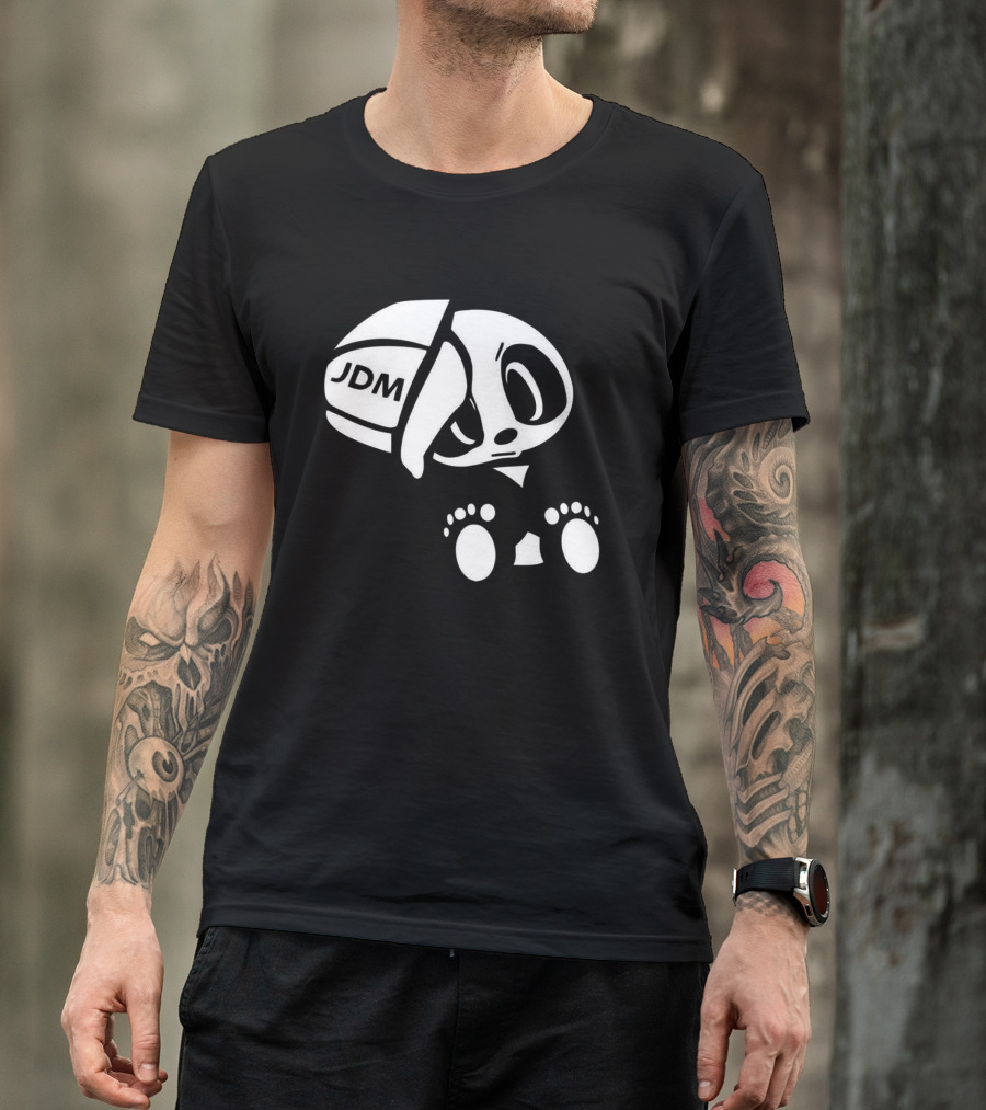 14 7Cm 15 2Cm JDM Panda Vinyl T-Shirt