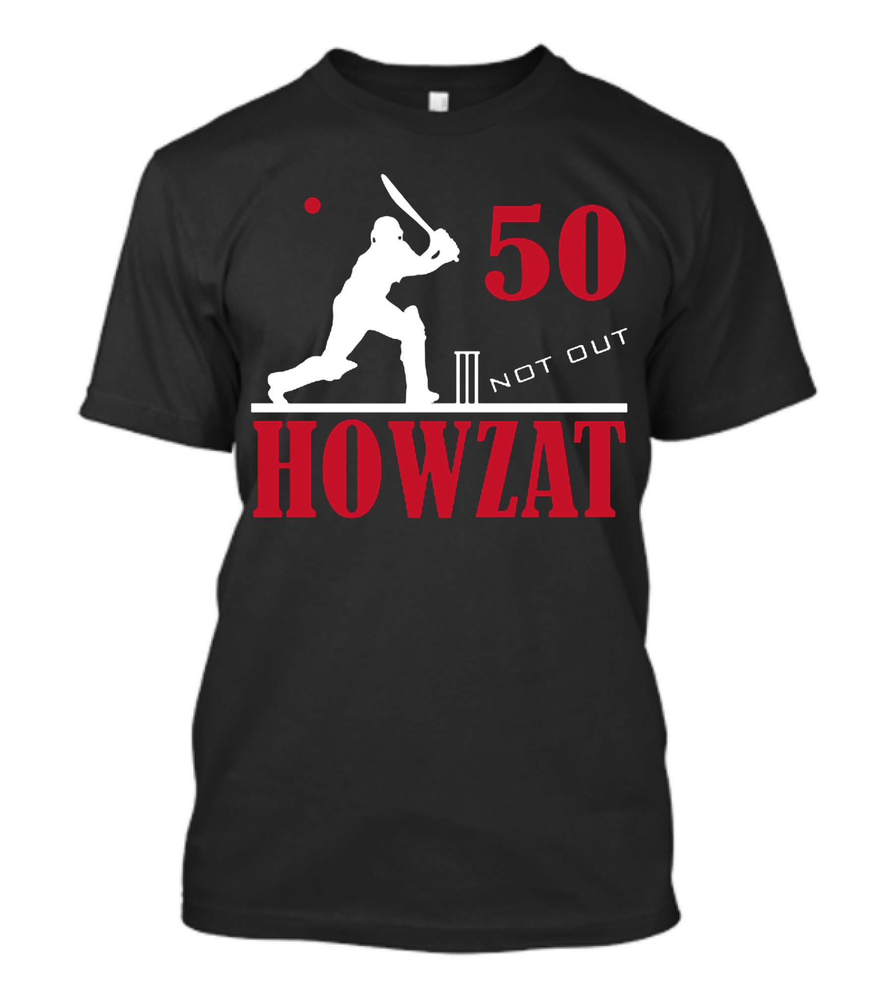 Howzat 50 Not Out Cricket T-Shirt