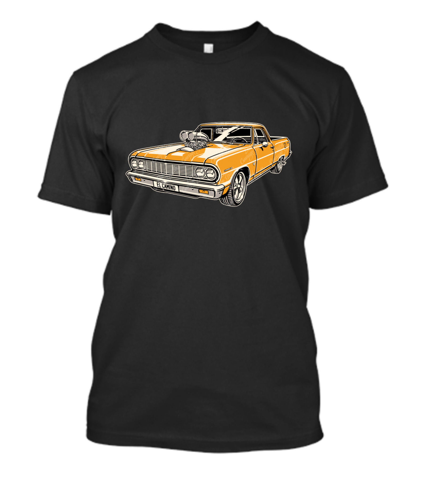 1964 El Camino Blown Street Machine Classic American Muscle Car T-Shirt