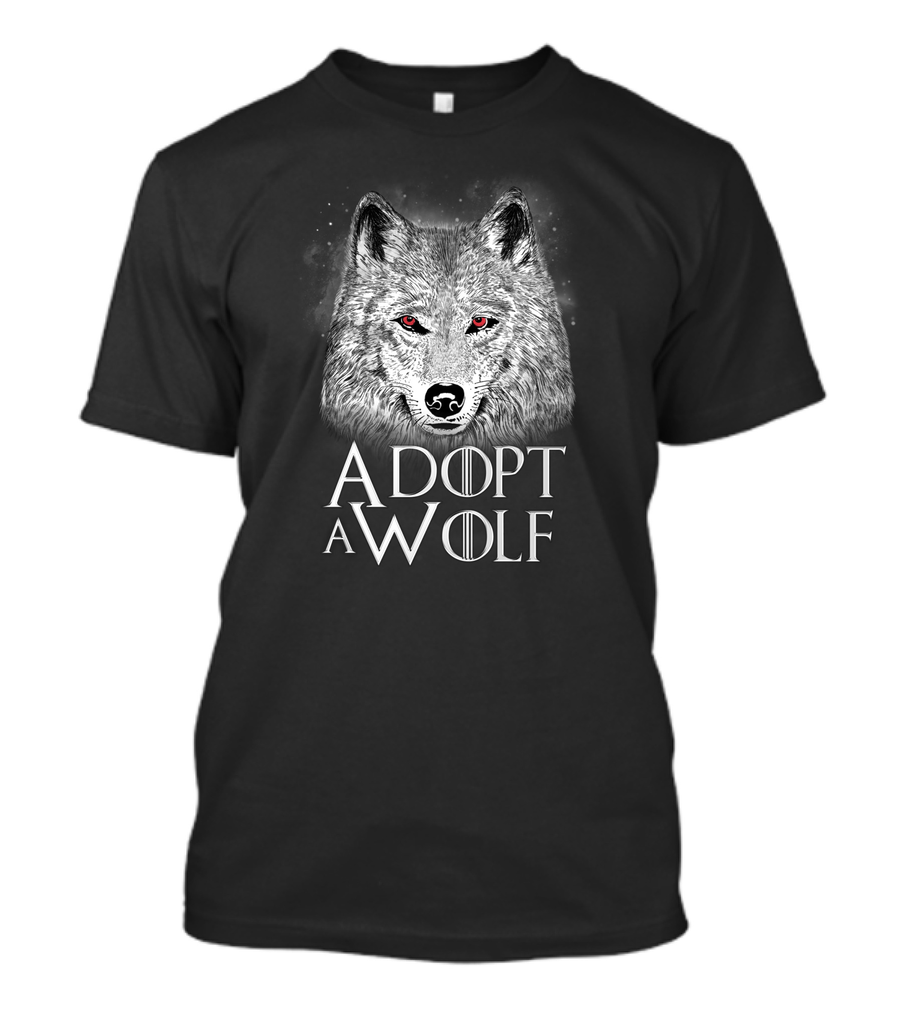 Adopt A Wolf Fierce Crimson Eyes Forest Guardian T-Shirt