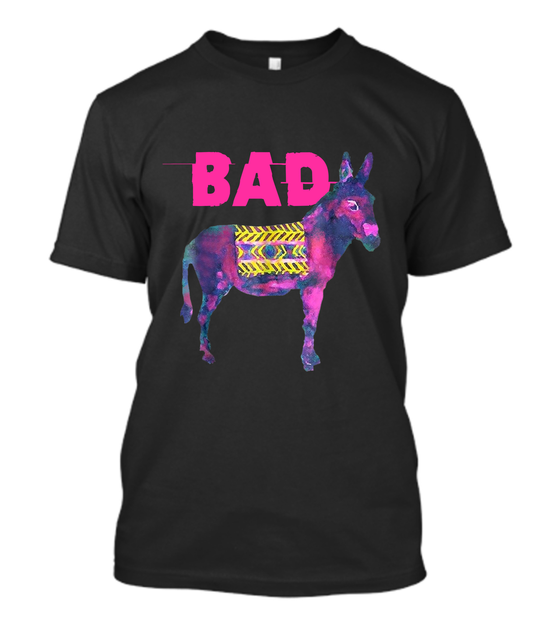 BAD Colorful Geometric Donkey T-Shirt