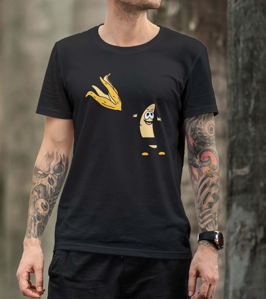 Cheeky Banana Peel Strip Animation T-Shirt