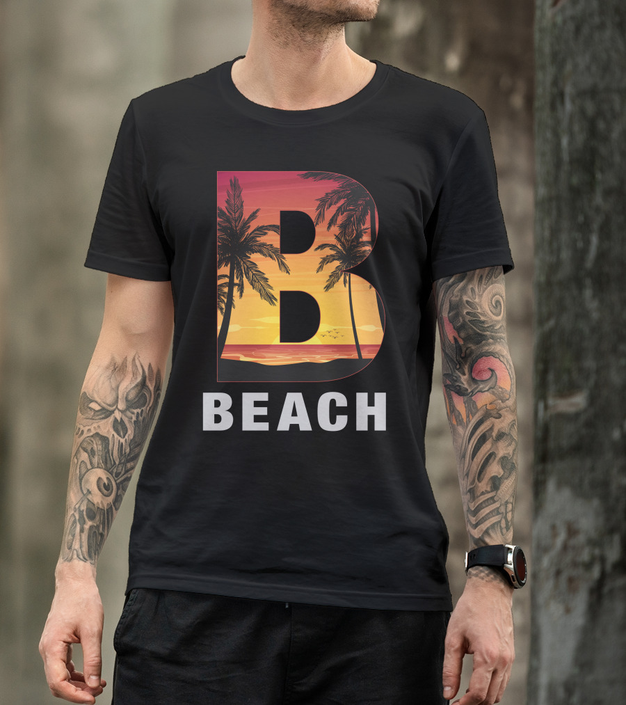 Beach Sunset Palm Trees T-Shirt