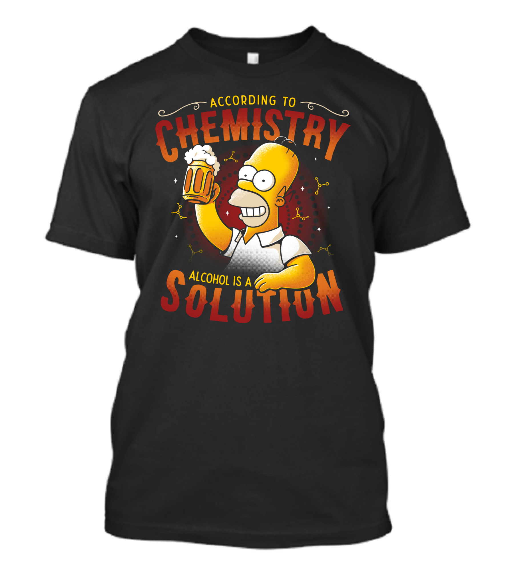 According To Chemistry Alcohol Is A Solution With Cartoon Character T-Shirt