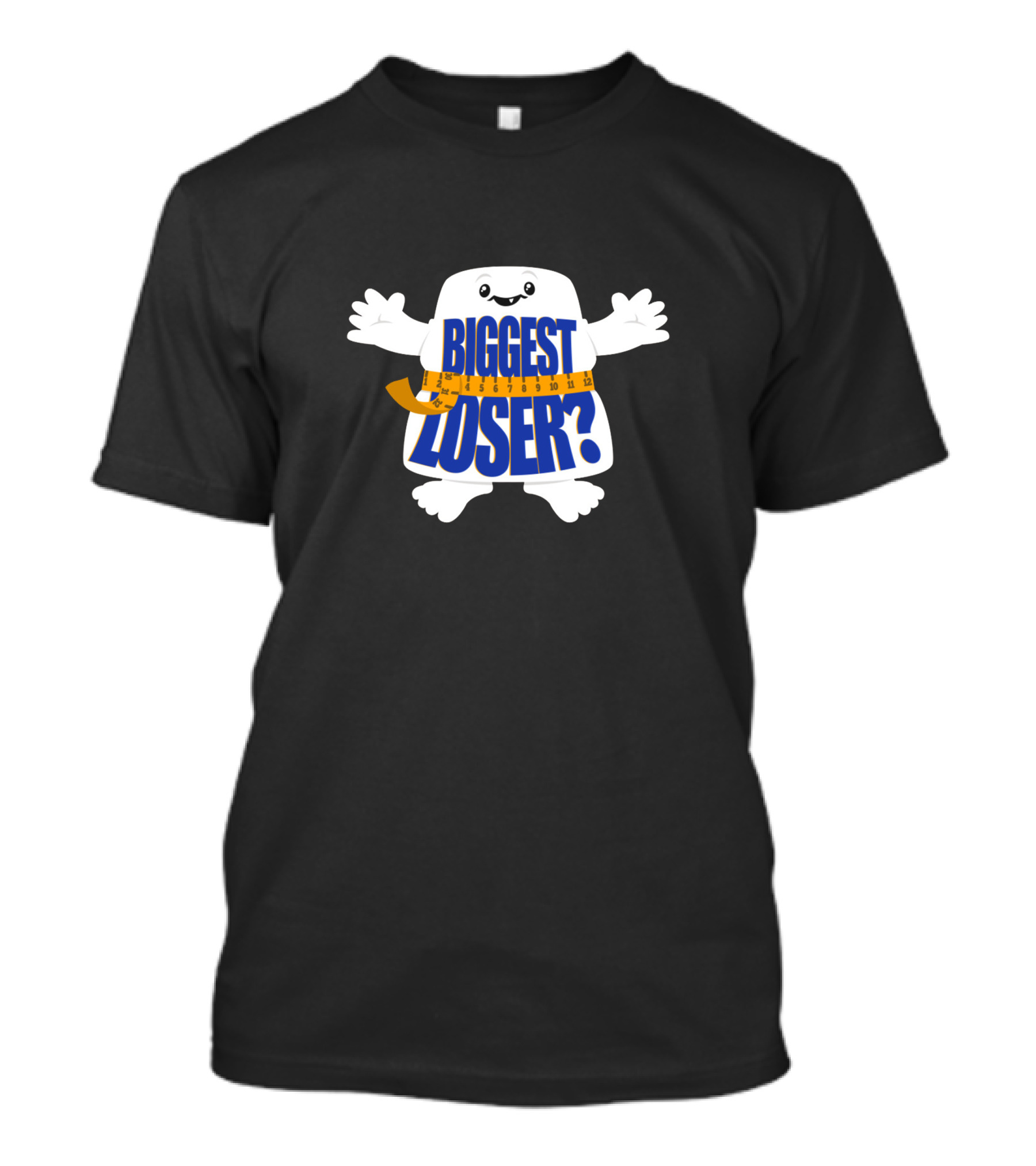 Biggest Loser Marshmallow Character With Measuring Tape T-Shirt