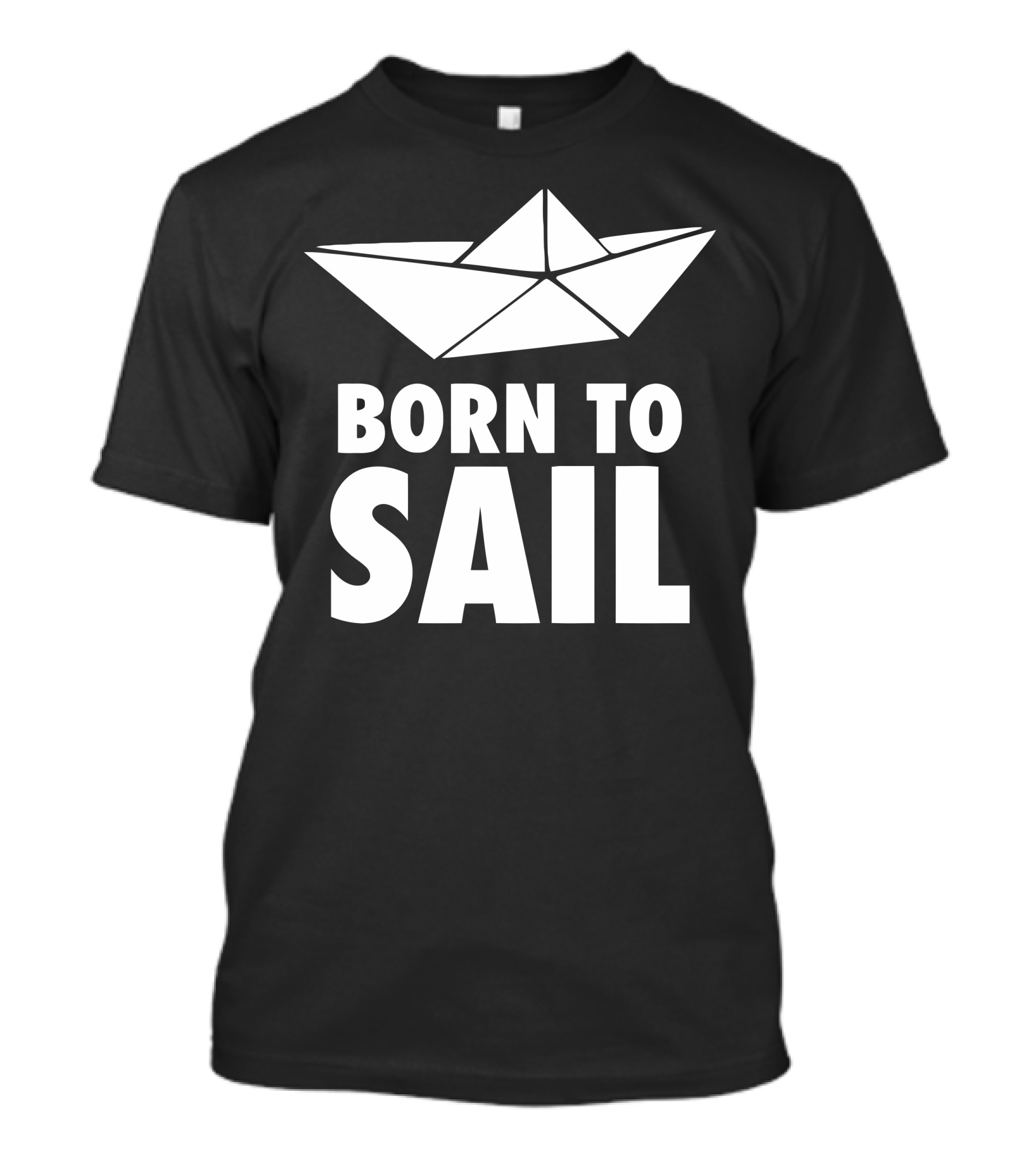 Born To Sail Paper Boat Origami T-Shirt