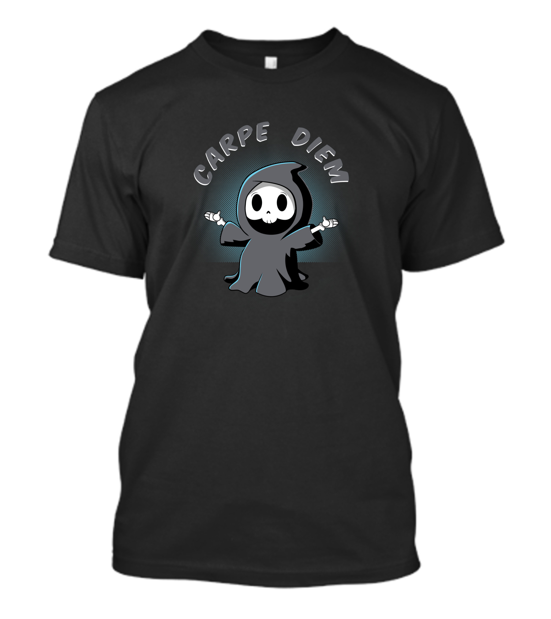 Carpe Diem Grim Reaper Cute Cartoon Character T-Shirt