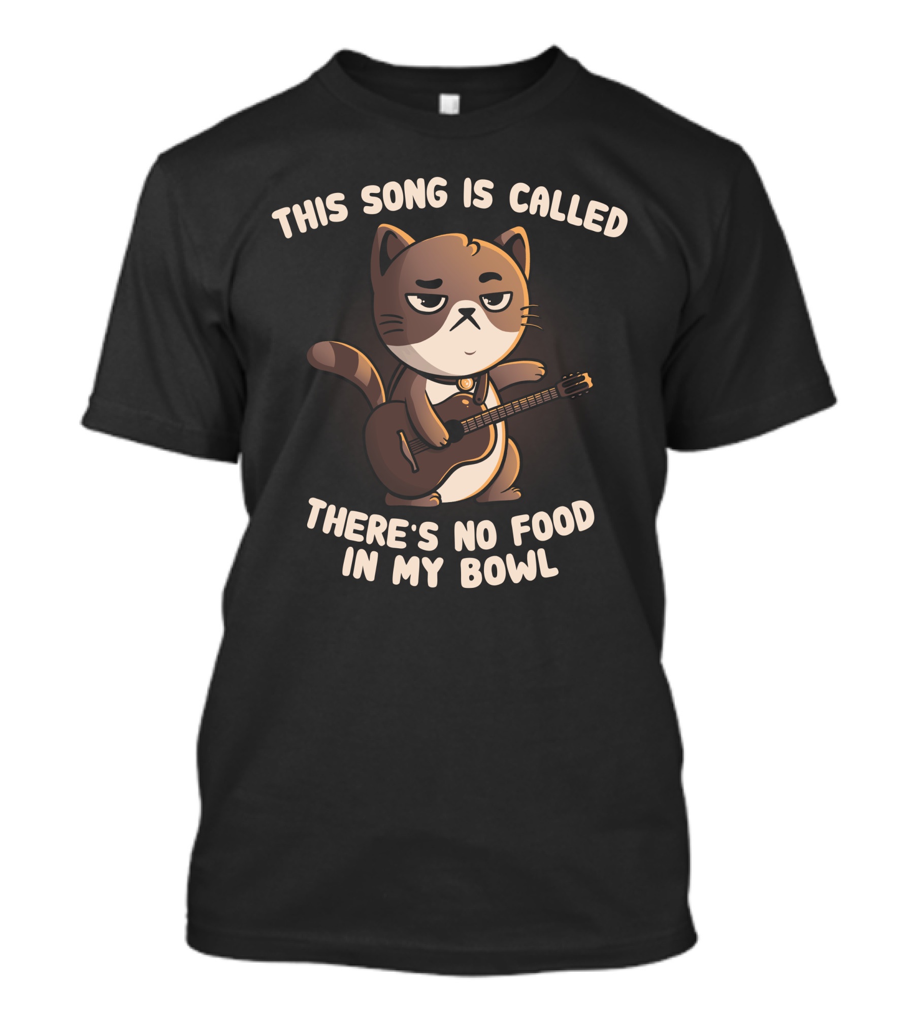 This Song Is Called There's No Food In My Bowl Cat Music T-Shirt