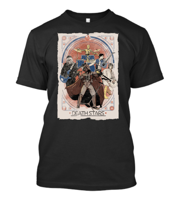 Death Stars Band With Iconic Sci-Fi Characters Playing Instruments T-Shirt