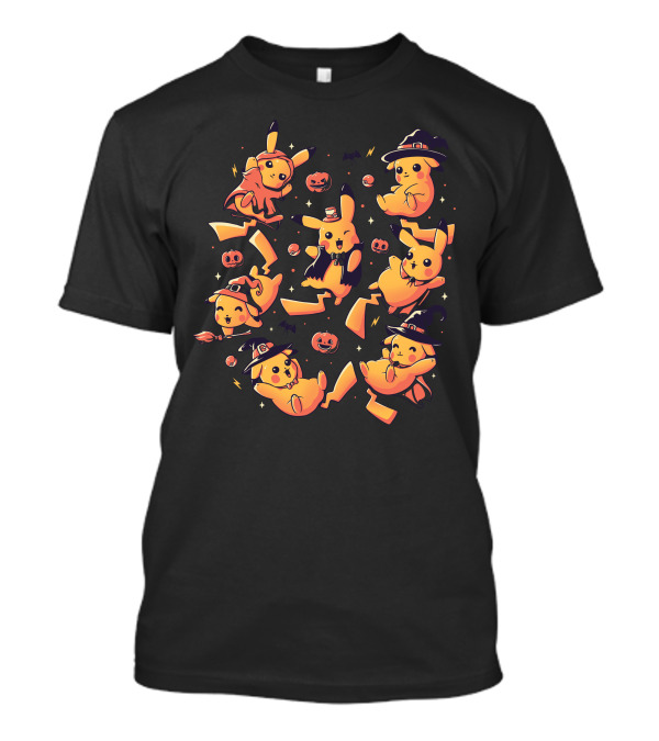 Pikachu Halloween Costume Electric Pokémon Pumpkins Witches And Wizards T-Shirt