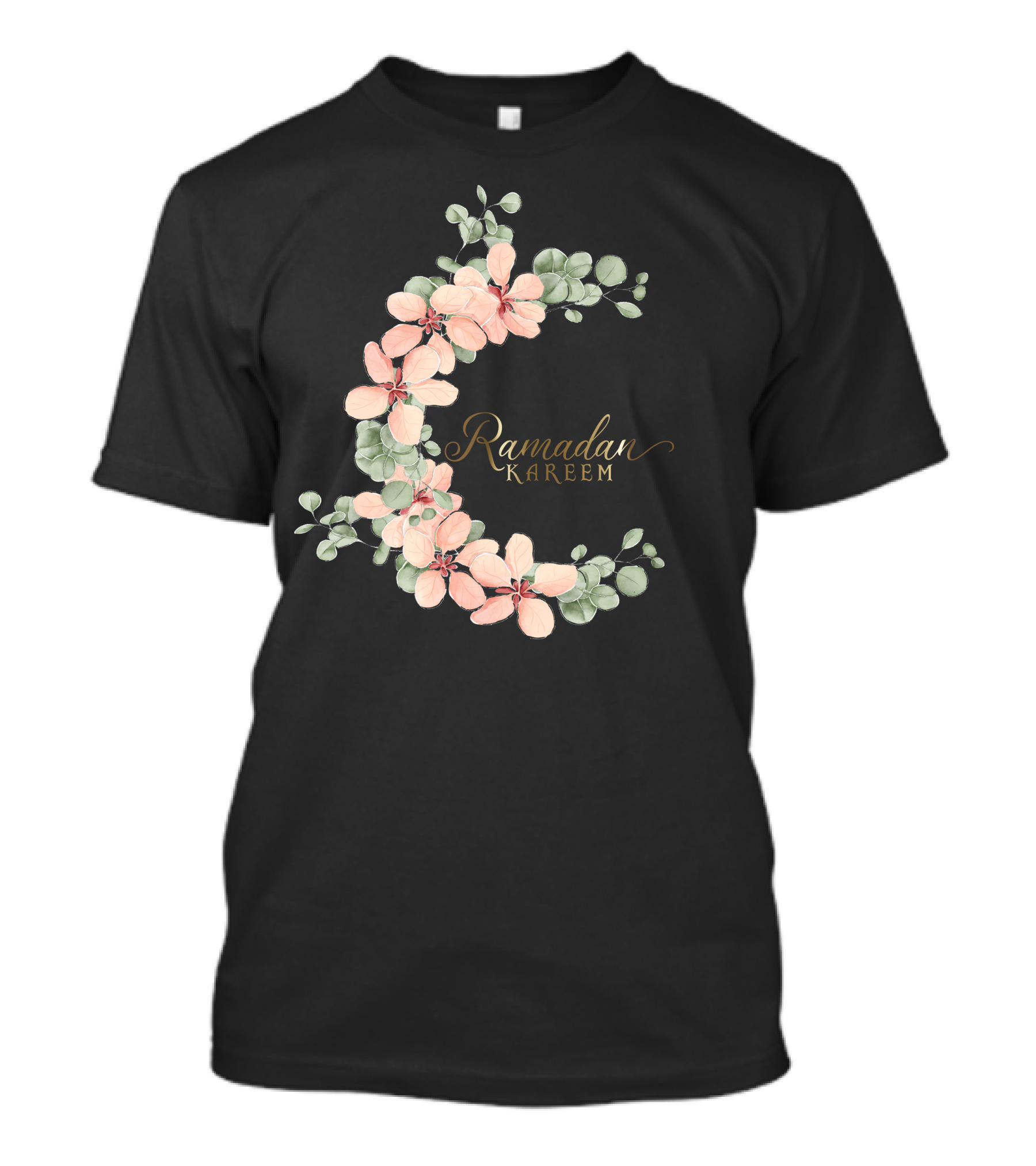 Floral Crescent Ramadan Kareem T-Shirt
