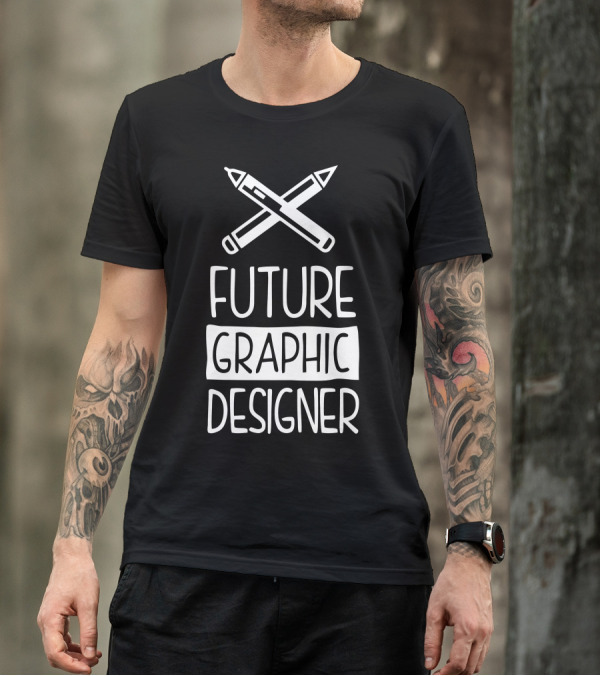 FUTURE GRAPHIC DESIGNER CROSS PENCILS T-Shirt
