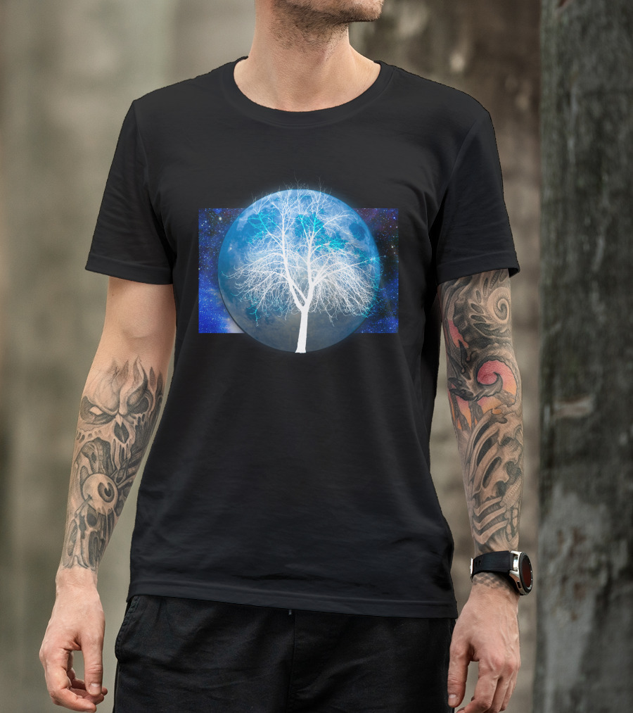 Galaxy Tree Celestial Nightscape T-Shirt