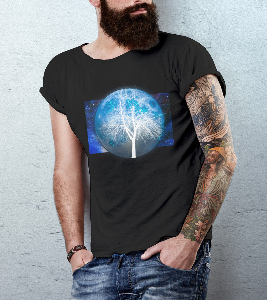 Galaxy Tree Celestial Nightscape T-Shirt