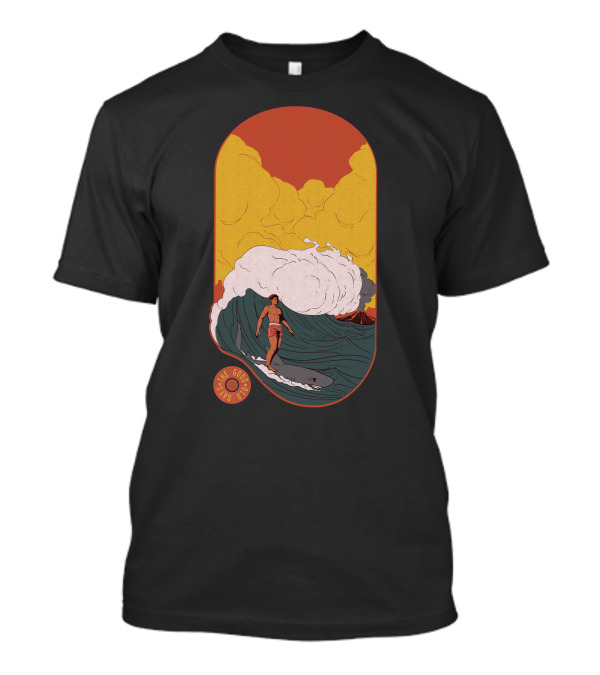 The Goods Old Days Surfing Wave Sunset Scene T-Shirt