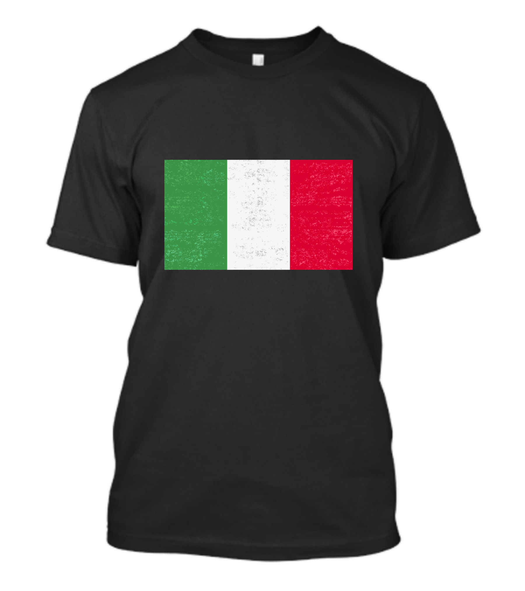 Grunge Aged Italian Flag Distressed Texture T-Shirt