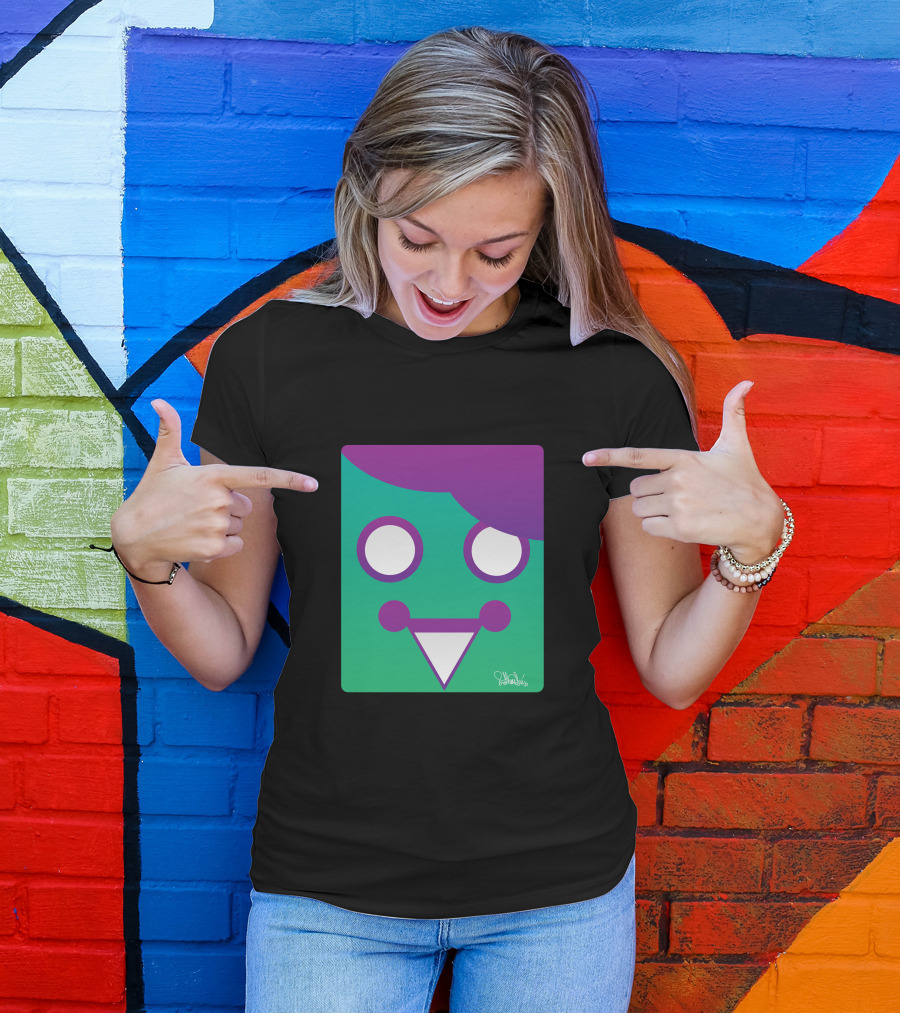 Happyness Gradient Face By EduEly T-Shirt