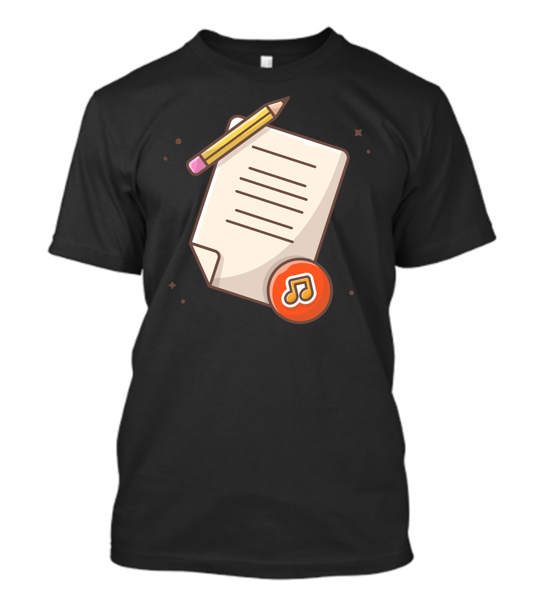 Music Lyrics Pencil Note Tune Of Music T-Shirt