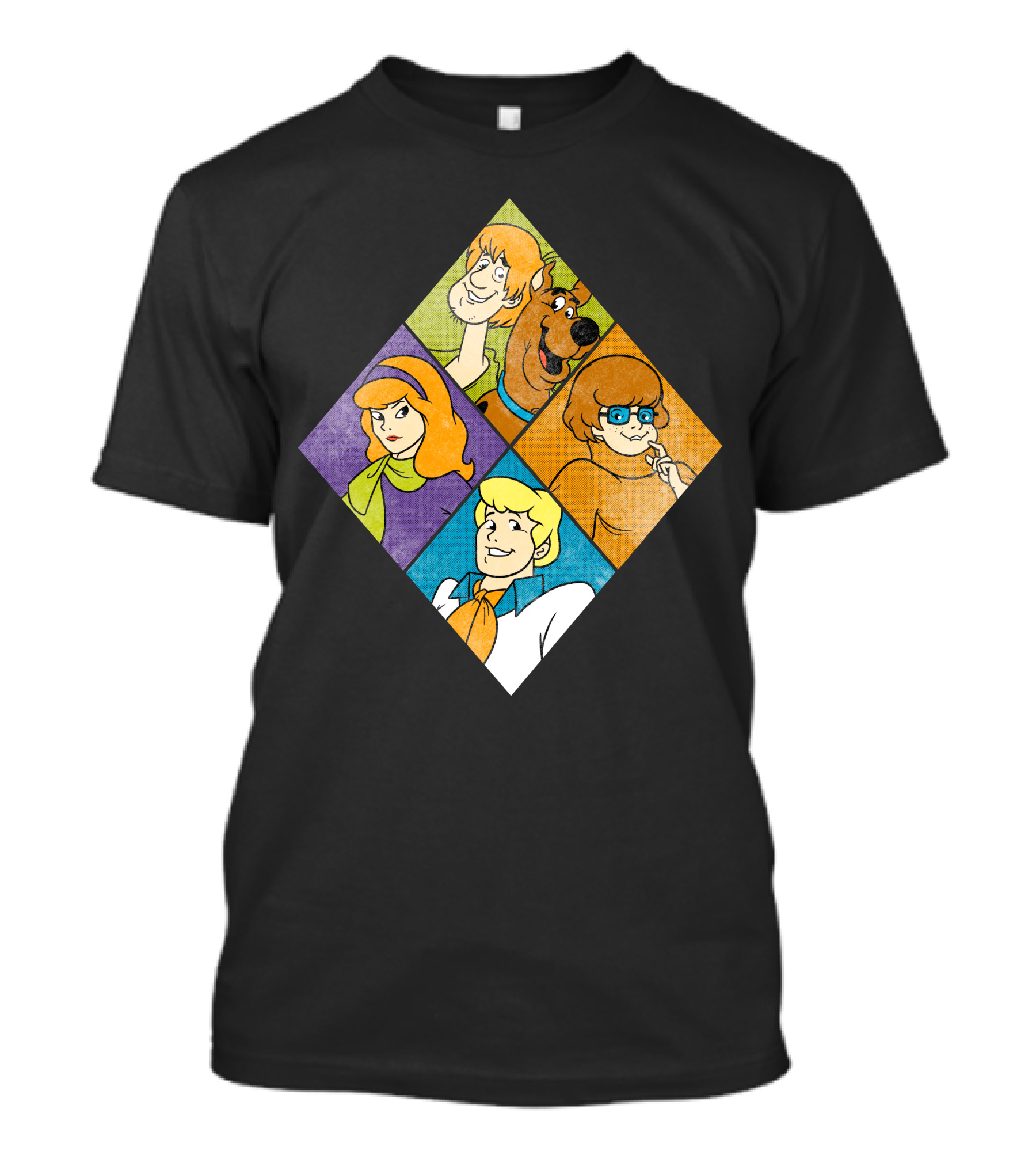 Scooby Doo Retro Characters Diamond Collage T-Shirt