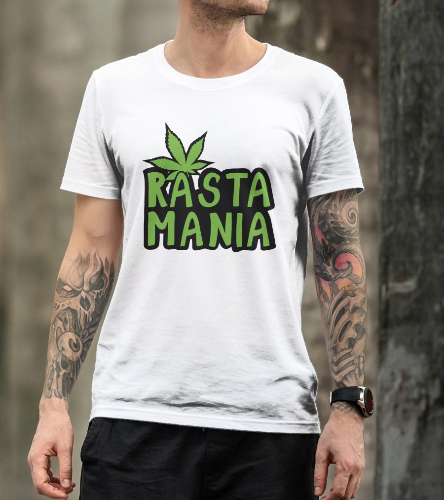 RASTA MANIA Cannabis Leaf T-Shirt
