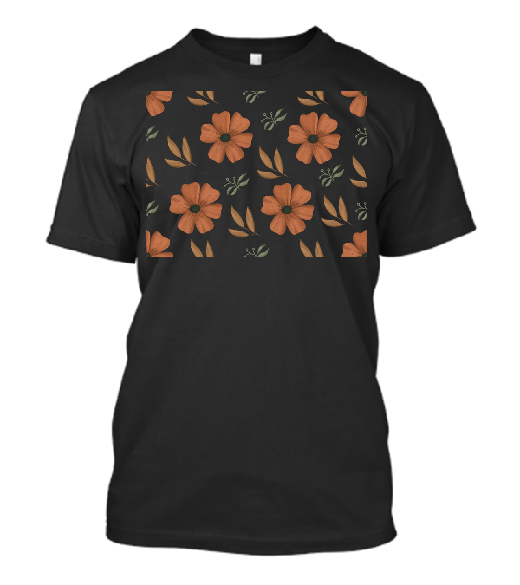 Red Flowers Floral T-Shirt