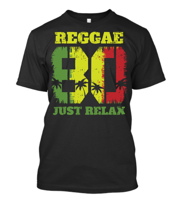 Reggae Just Relax 80s Palm Tree Vibes T-Shirt