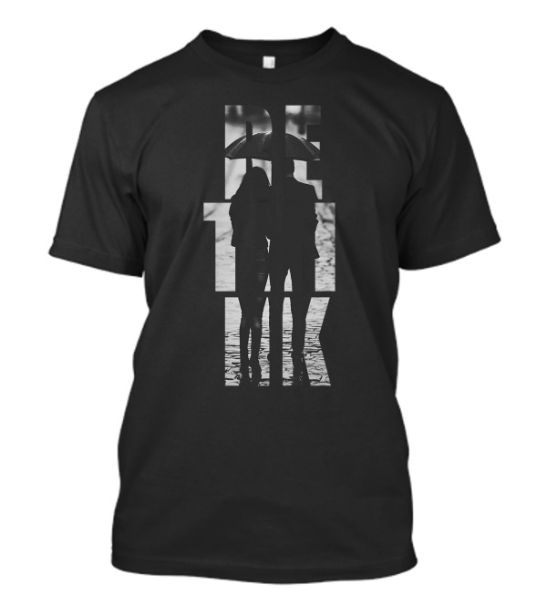 Rethink Silhouette Couple Under Umbrella T-Shirt