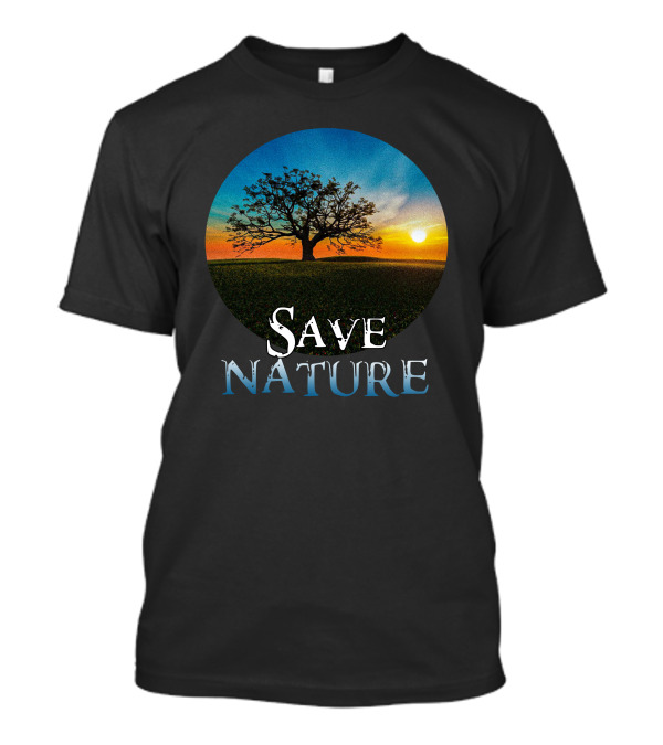 Save Nature Sunset Serenity With Tree T-Shirt