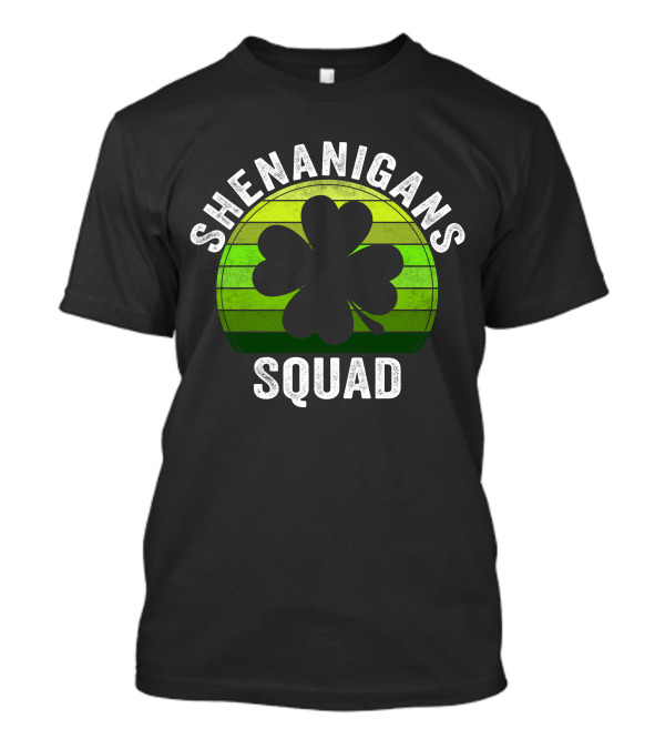 SHENANIGANS SQUAD Clover Green Stripes T-Shirt