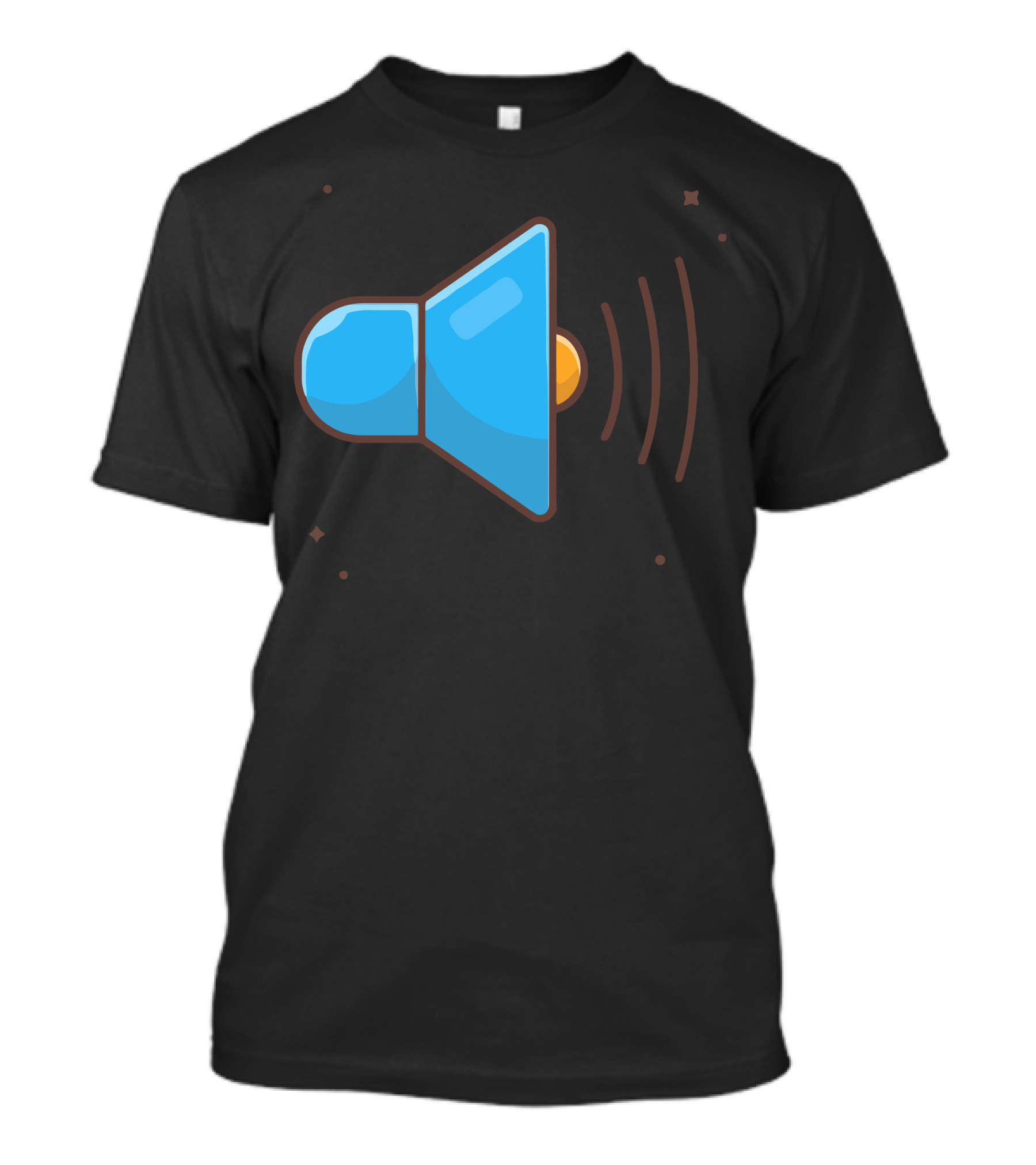 Sound On Blue Speaker Icon With Sound Waves T-Shirt