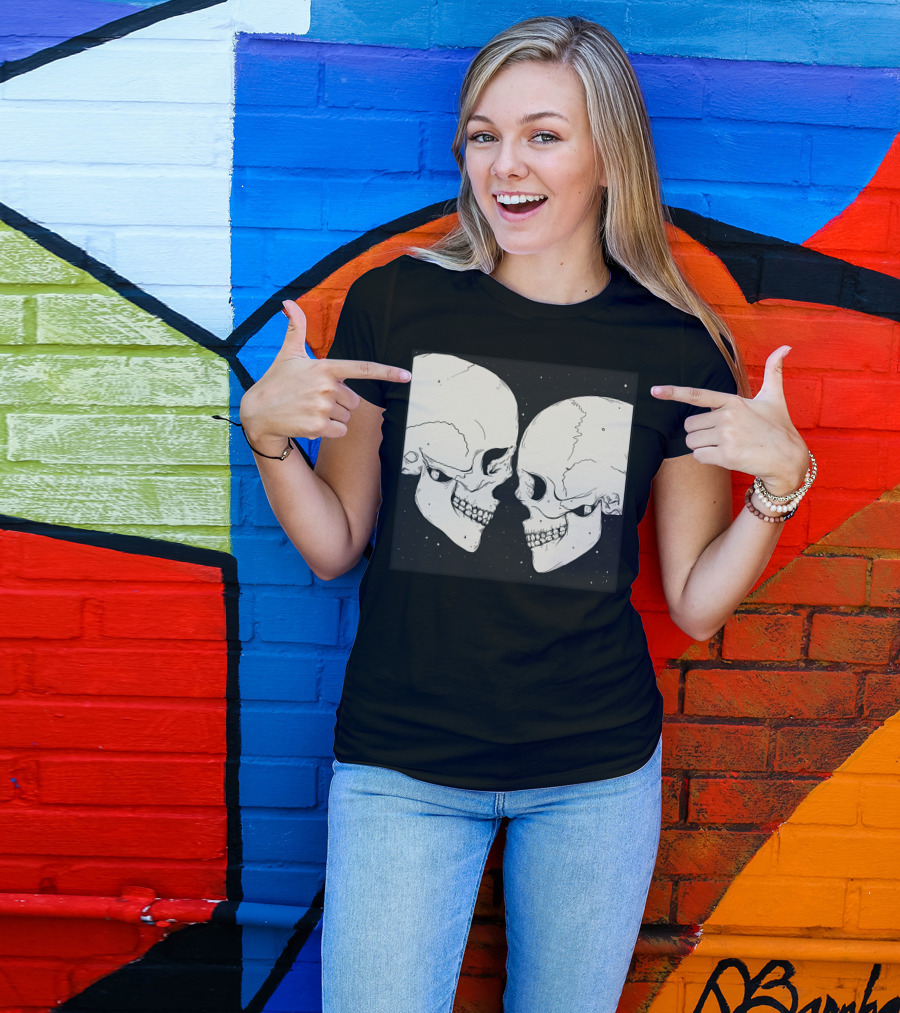 Star Crossed Cosmic Skull Romance Encounter T-Shirt