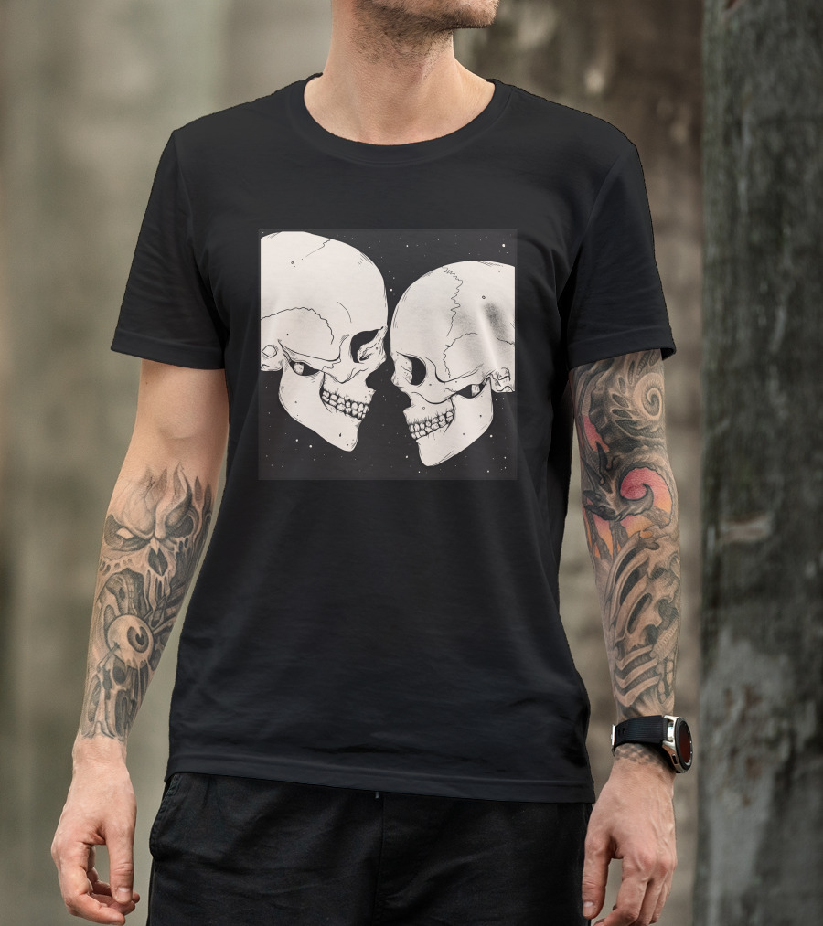 Star Crossed Cosmic Skull Romance Encounter T-Shirt