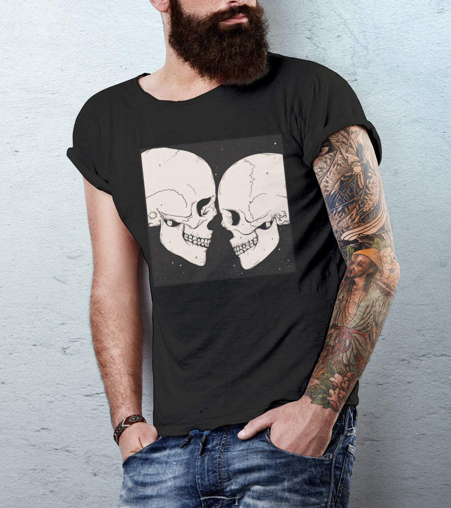 Star Crossed Cosmic Skull Romance Encounter T-Shirt