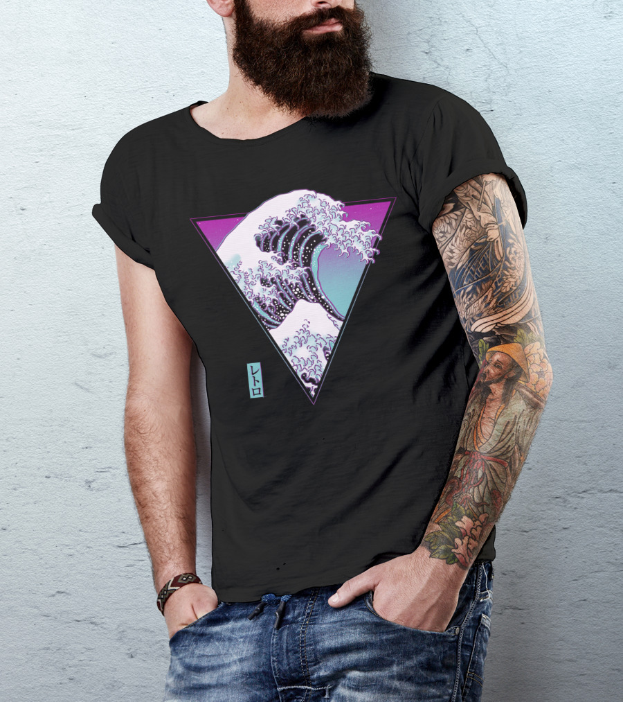 The Great Synthwave Retro Wave Kanagawa T-Shirt