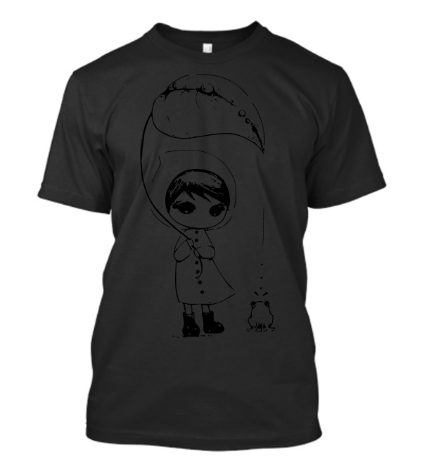 Winter Girl Under The Moon With Frog T-Shirt