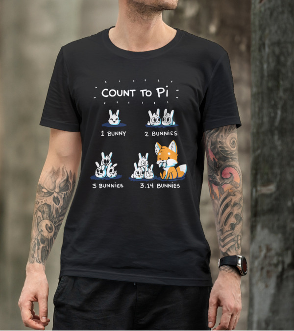 Count To Pi 1 Bunny 2 Bunnies 3 Bunnies 3.14 Bunnies T-Shirt