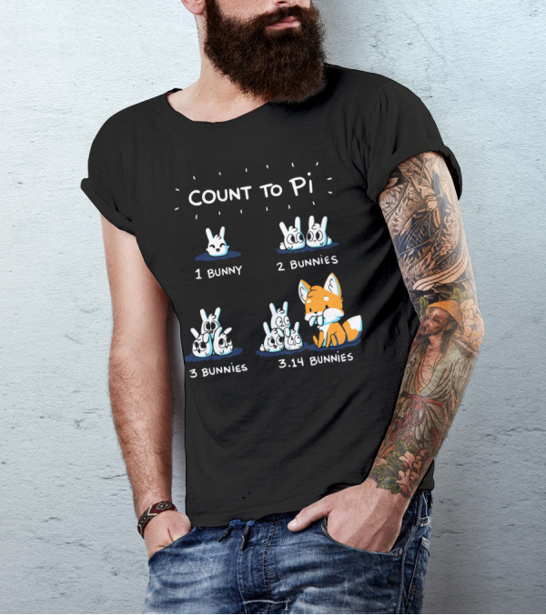 Count To Pi 1 Bunny 2 Bunnies 3 Bunnies 3.14 Bunnies T-Shirt