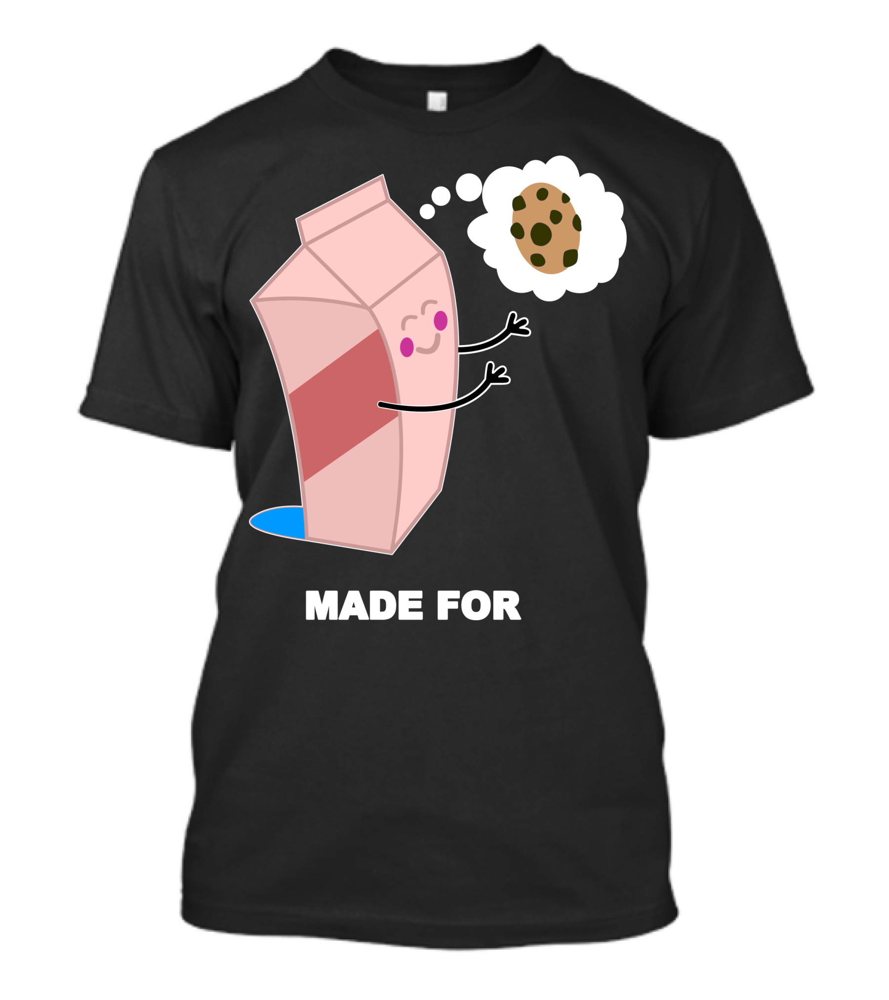 Made For Couple Cute Milk And Cookies T-Shirt