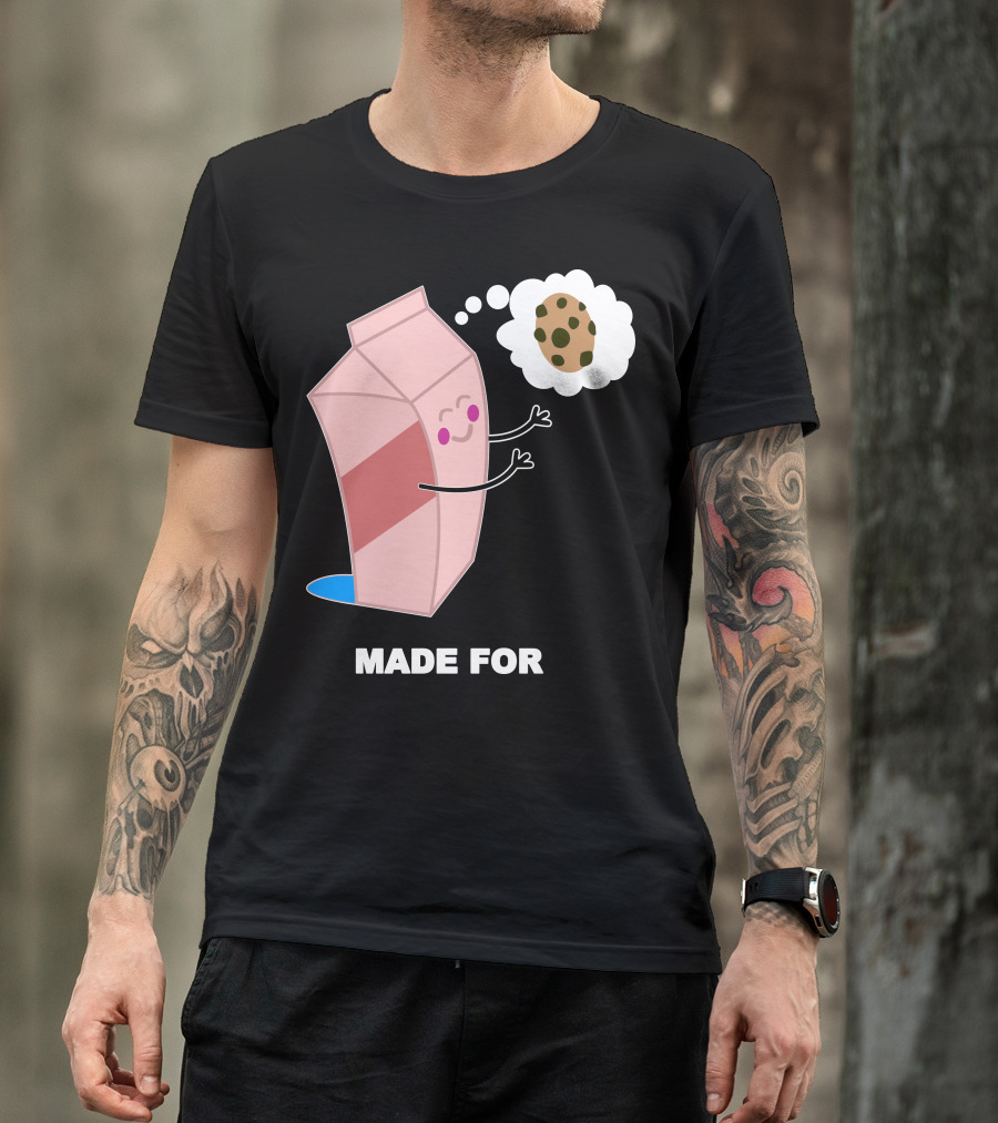 Made For Couple Cute Milk And Cookies T-Shirt